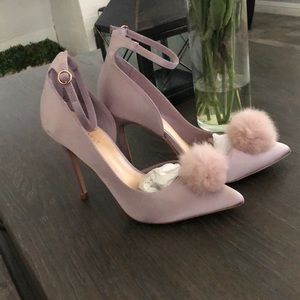 Lavender Pom Pom heels